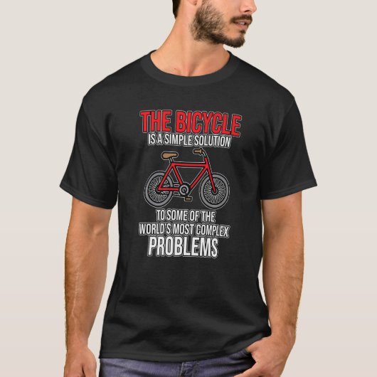Fahrrad ist eine Lösung für das Radfahren T-Shirt (Vorderseite)