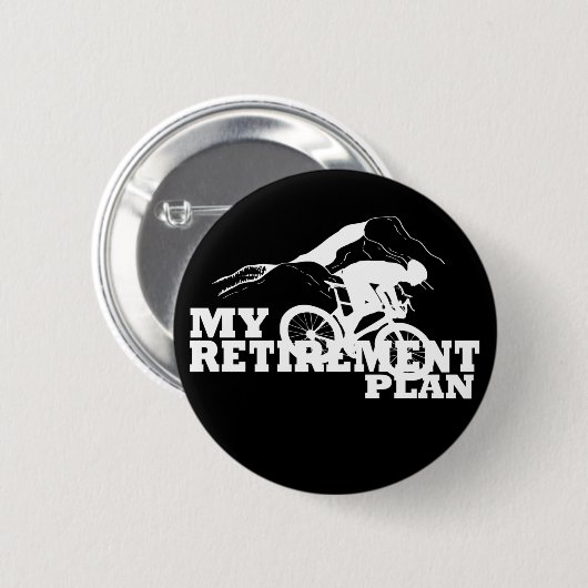 Fahrrad ist mein Rentenplan Button (Vorne & Hinten)