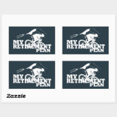 Fahrrad ist mein Rentenplan Rechteckiger Aufkleber (Blatt)