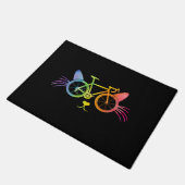 Fahrrad Katze Lgbt Fußmatte (Schrägansicht)