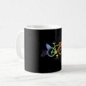Fahrrad Katze Lgbt Kaffeetasse (Vorderseite Links)