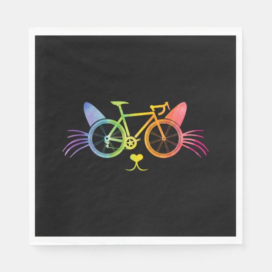 Fahrrad Katze Lgbt Serviette (Vorderseite)