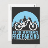 Fahrrad kein Kraftstoff Keine Versicherung und kos Postkarte (Vorne/Hinten)