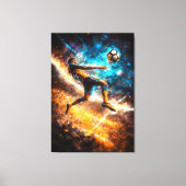 Fahrrad Kick Legend - Dynamische Sportkunst - Fußb Leinwanddruck (Vorderseite)