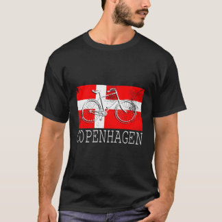 Fahrrad Kopenhagen Touring Dänemark Flag Geschenk T-Shirt