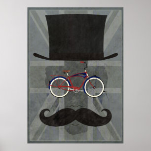 Fahrrad-Kopf Poster