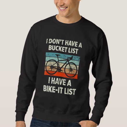 Fahrrad-Liste Retro-Ruhestand-Fahrrad Sweatshirt (Vorderseite)