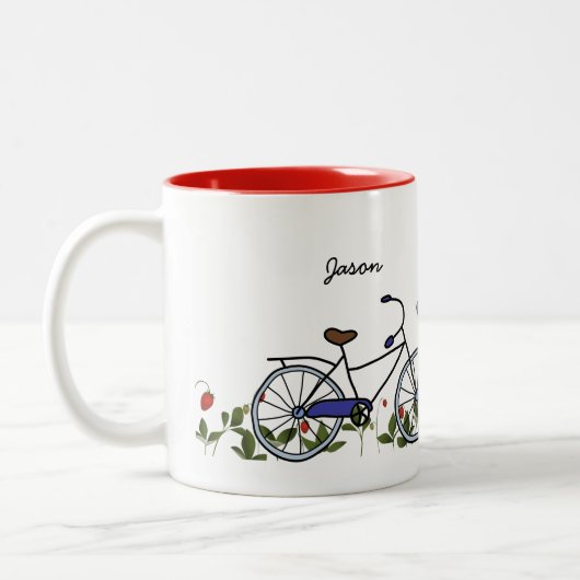 Fahrrad Lover Paare Kaffeepause Tasse (Links)