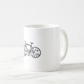 Fahrrad macht Spaß, Fahrrad ist Leben Kaffeetasse (VorderseiteRechts)