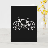 Fahrrad macht Spaß, Fahrrad ist Leben Karte (Gelbe Blume)