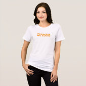 Fahrrad Mädchen Ironie orange Tri-Blend Shirt (Vorderseite voll)