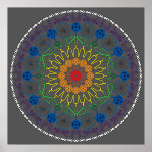 Fahrrad Mandala 2 Poster