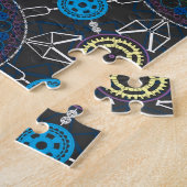 Fahrrad-Mandala-Reihen-Puzzlespiel Puzzle (Seite)