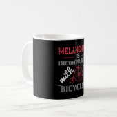 Fahrrad - Melancholie ist inkompatibel Kaffeetasse (Vorderseite Links)