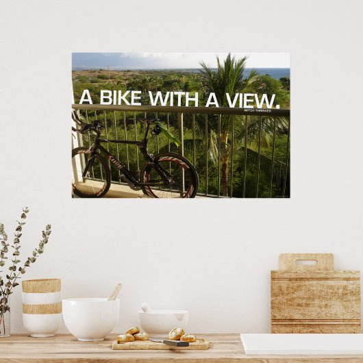 Fahrrad mit Aussicht Poster (Küche)