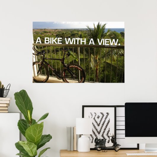 Fahrrad mit Aussicht Poster (Heimbüro)