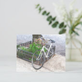 FAHRRAD MIT BASKET DER BLUME POSTCARD POSTKARTE (Stehend Vorderseite)