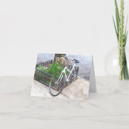FAHRRAD MIT BASKET VON BLUME NOTECARD KARTE