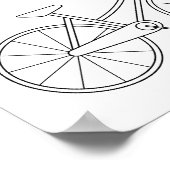 Fahrrad mit Blume Basket Farbseite Poster (Ecke)