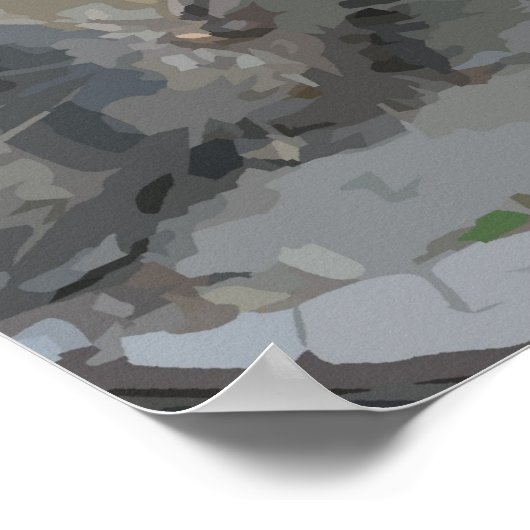 Fahrrad mit Blume Poster (Ecke)