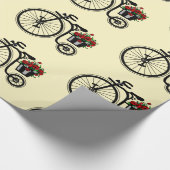 Fahrrad mit Blume Umschlagpapier Geschenkpapier (Ecke)