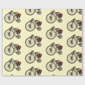 Fahrrad mit Blume Umschlagpapier Geschenkpapier (Flach)
