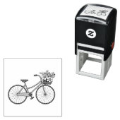 Fahrrad mit einem Blume-Korb Permastempel (Beispiel)