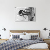 Fahrrad mit großem Vorderradfoto Leinwanddruck (Insitu (Schlafzimmer))