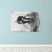 Fahrrad mit großem Vorderradfoto Leinwanddruck (Insitu (Holzboden))