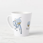 Fahrrad mit Hydrangea Basket Blume Lover Keramik Milchtasse (Linke Ecke)