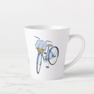 Fahrrad mit Hydrangea Basket Blume Lover Keramik Milchtasse