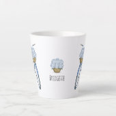 Fahrrad mit Hydrangea Basket Blume Lover Keramik Milchtasse (Vorderseite)