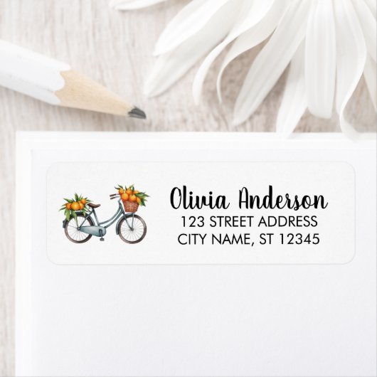 Fahrrad mit orangefarbenem Rücksendeschild (Insitu)