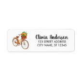 Fahrrad mit orangefarbenem Rücksendeschild (Vorne)