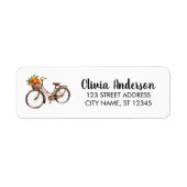 Fahrrad mit orangefarbenem Rücksendeschild (Vorne)