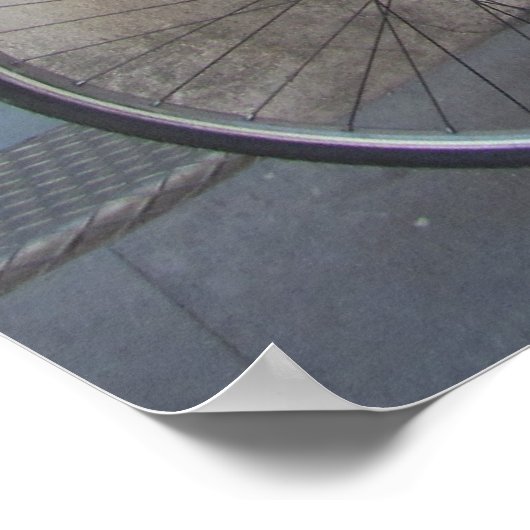 Fahrrad mit Wasserkorb Poster (Ecke)