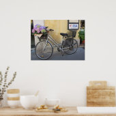 Fahrrad mit Wasserkorb Poster (Küche)