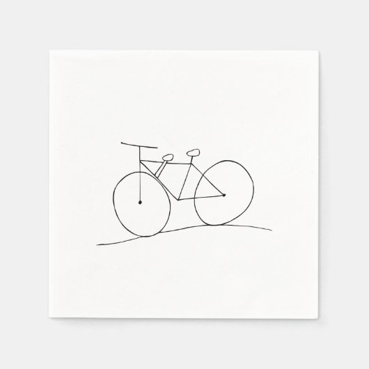 Fahrrad mit zwei Sitzplätzen Napkins Serviette (Vorderseite)
