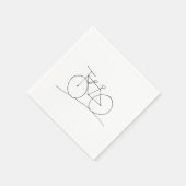 Fahrrad mit zwei Sitzplätzen Napkins Serviette (Ecke)