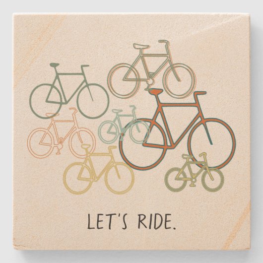 Fahrrad Mix fahren Steinuntersetzer (Vorderseite)