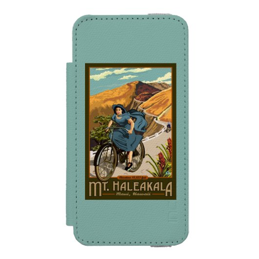 Fahrrad Mt. Haleakala reitet Hawaii Incipio iPhone Geldbeutel-Hülle (Folio Vorderseite)