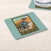 Fahrrad Mt. Haleakala reitet Hawaii Rechteckiger Pappuntersetzer (angewinkelt)