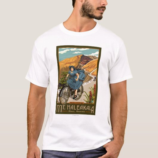 Fahrrad Mt. Haleakala reitet Hawaii T-Shirt (Vorderseite)