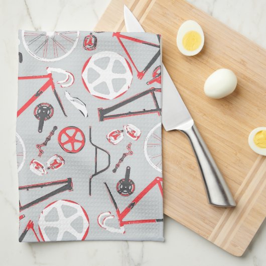 Fahrrad-Muster Handtuch (Viertel Falte)