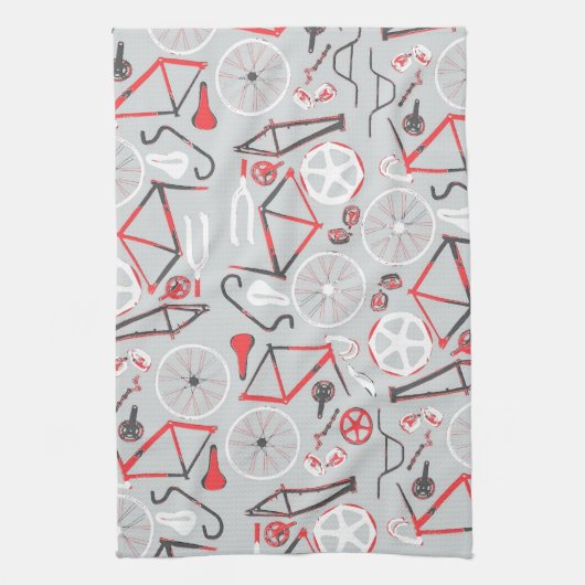 Fahrrad-Muster Handtuch (Vertikal)