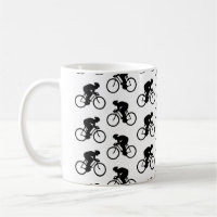 Fahrrad-Muster in Schwarzweiss.