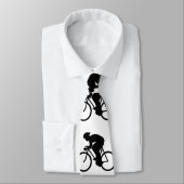 Fahrrad-Muster in Schwarzweiss. Krawatte (Gebunden)