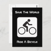 Fahrrad Negativ Postkarte (Vorne/Hinten)