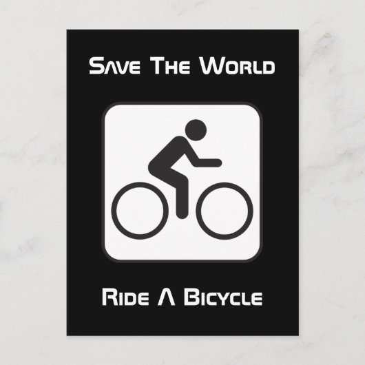 Fahrrad Negativ Postkarte (Vorderseite)