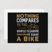 Fahrrad - Nichts vergleicht Fahrradfahren Postkarte (Vorne/Hinten)